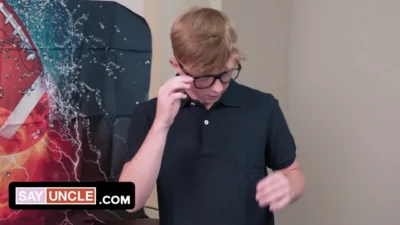 Nerd With Glasses Satisfies His Roommates Sexual Desire